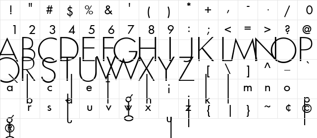 Coffee Shop Regular font glyphpreview