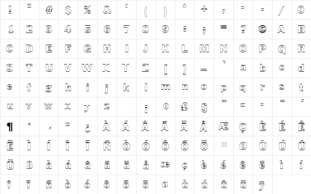 FranklinGotTRegOu1 Regular font glyphpreview