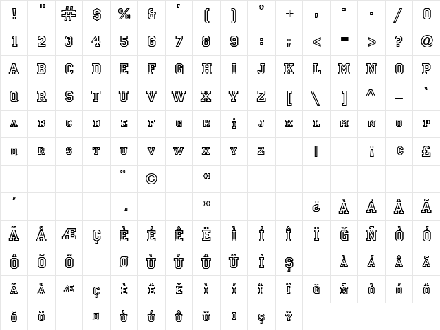 TR Princetown ITCNormal font glyphpreview