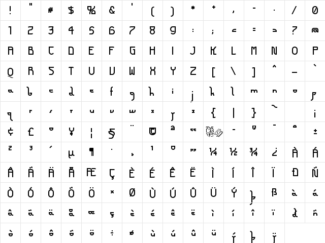 Futurex Arthur Bold font glyphpreview