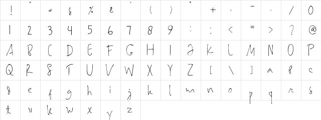 SamarasaHandwriting Regular font glyphpreview