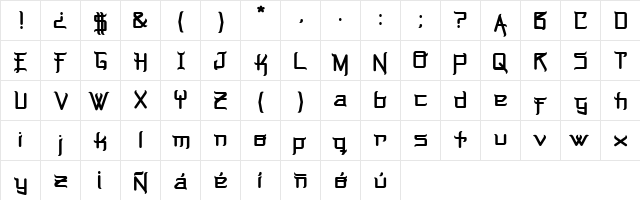 Music Warrior Regular font glyphpreview