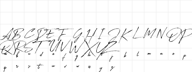 Signatour Regular font glyphpreview