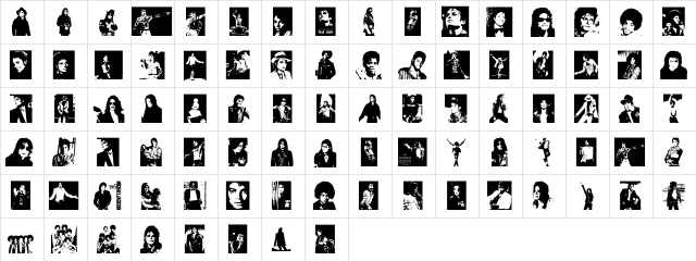 MJ The King of Pop MJ The King of Pop font glyphpreview