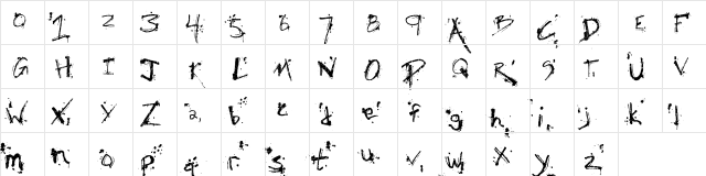 Fh_Obscene Regular font glyphpreview