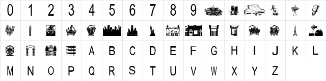 tungfont building 1 Regular font glyphpreview
