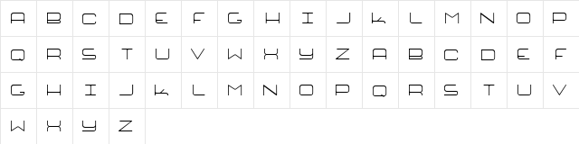 ECROBIAL Regular font glyphpreview