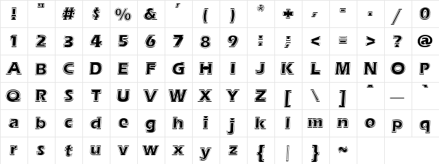 Speak 1 Regular font glyphpreview