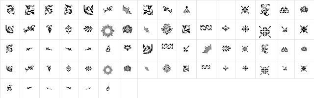 FleurDesign Regular font glyphpreview