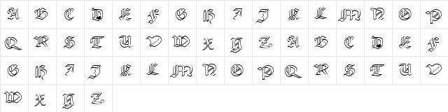 OpineHollowCaps Normal font glyphpreview