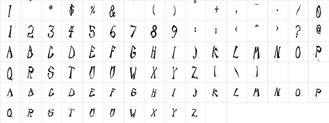 ScorpionCondensed Black font glyphpreview