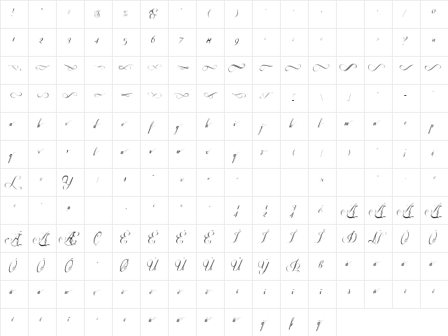 Respective 2.0 Swashes Regular font glyphpreview