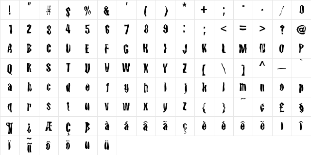 FunkedUp Medium font glyphpreview