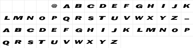 Espionage Regular font glyphpreview