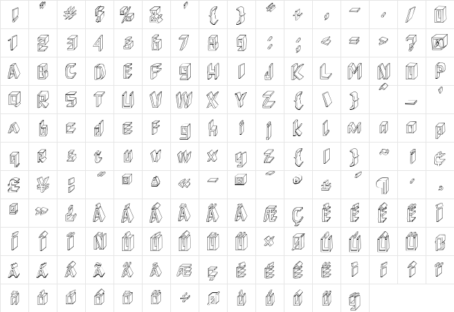 ShoeRepairs Regular font glyphpreview