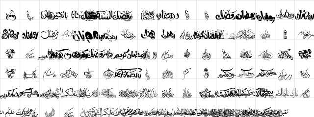 AraSym Ramadan 2 Regular font glyphpreview