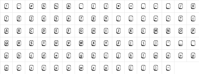 Keystrokes New Regular font glyphpreview