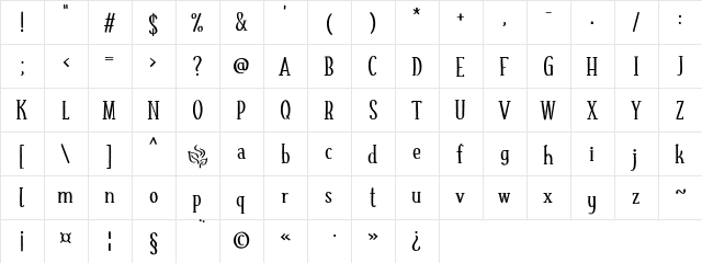 FRESH_TEA Demo font glyphpreview
