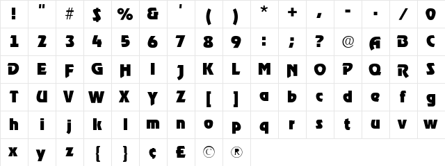 StormHeavy Regular font glyphpreview