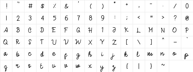 Elabor Regular font glyphpreview