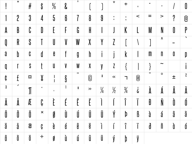 Steelfish Regular font glyphpreview