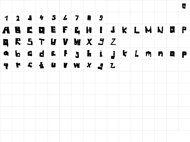 DelaBlocks DSG Regular font glyphpreview