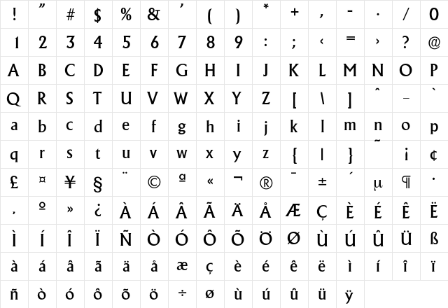 Adelon-Medium Regular font glyphpreview