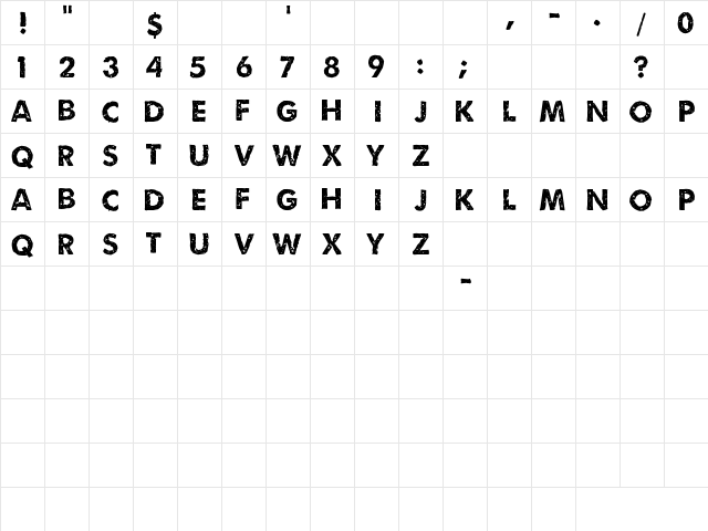 Umbrage Regular font glyphpreview