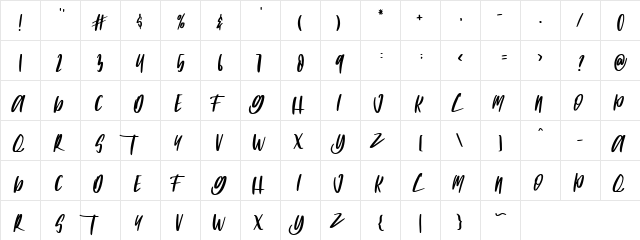 SINTEN Regular font glyphpreview