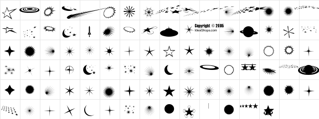 FontCo Flares Regular font glyphpreview