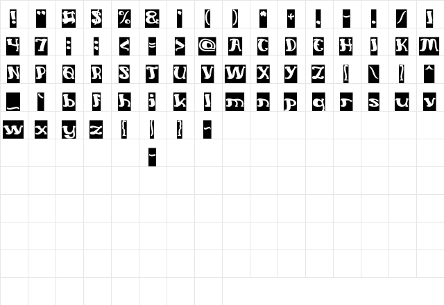Everlasting Song-Negative Regular font glyphpreview