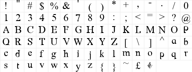DF667  New Kinder Regular font glyphpreview
