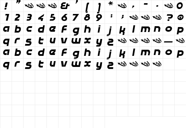 SundayGirl Regular font glyphpreview