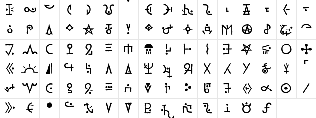 Ch'Lanou Hand-Written Regular font glyphpreview