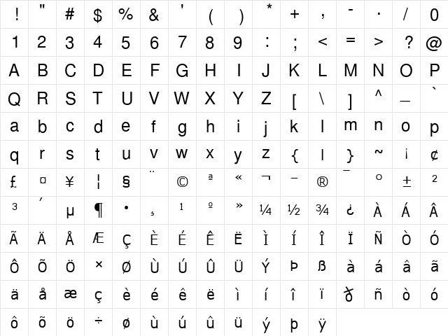 Khmer OS Muol Light Regular font glyphpreview
