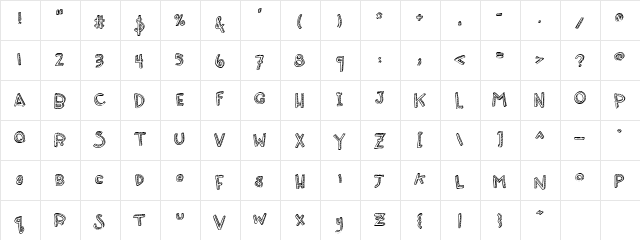 CK Odd Ball 3D Regular font glyphpreview