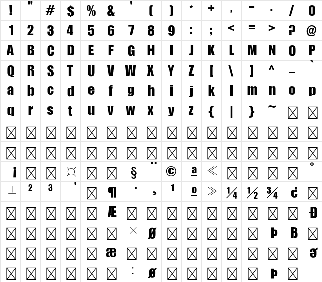 HY Kak Headline Std B font glyphpreview