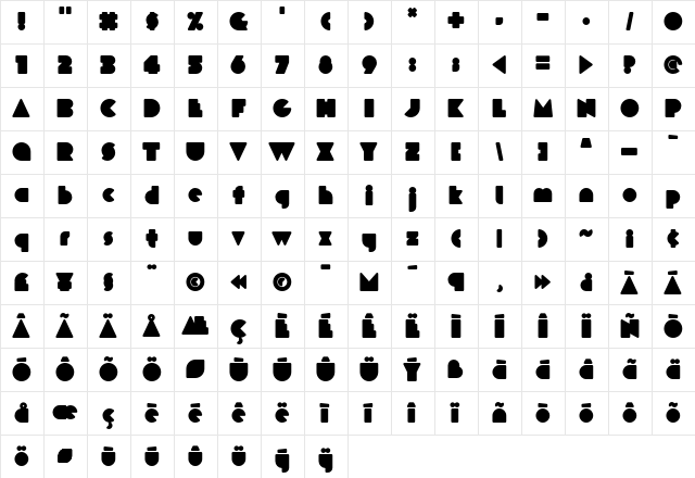 Milford Regular font glyphpreview