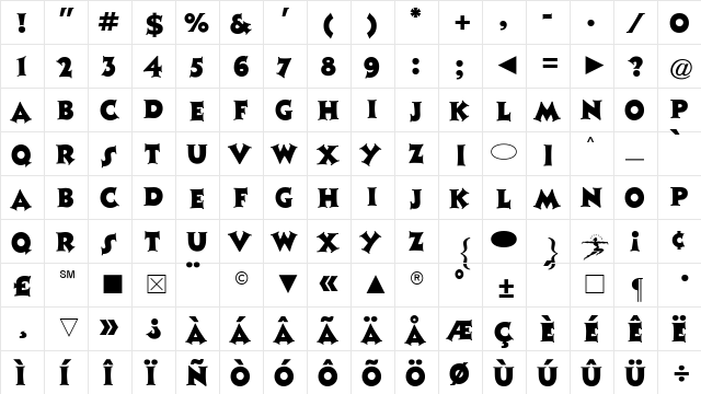 CgAshleyCrawford Medium font glyphpreview