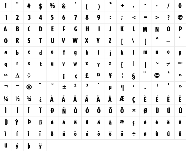 Tremolo DB Regular font glyphpreview