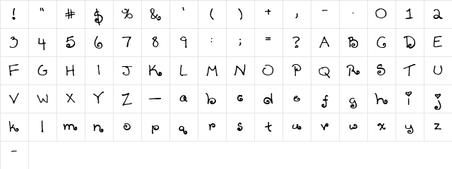 Tenbitesch Regular font glyphpreview