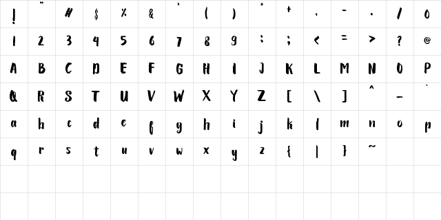 Lariess Regular font glyphpreview