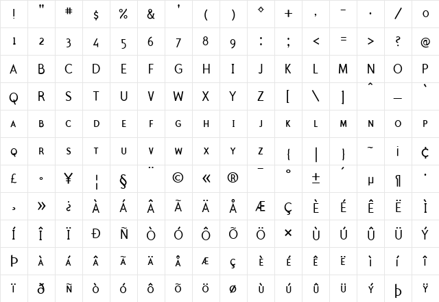 Polymer Caps Book font glyphpreview