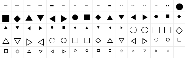 CJNPi1 ont!1 font glyphpreview