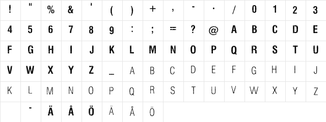 Silent Hell of Cheryl Regular font glyphpreview