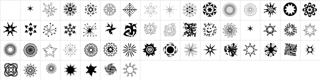 Spunkflakes Regular font glyphpreview