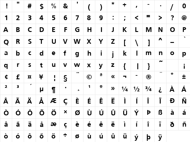 FrontPage Bold font glyphpreview