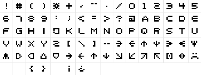 spaider Regular font glyphpreview