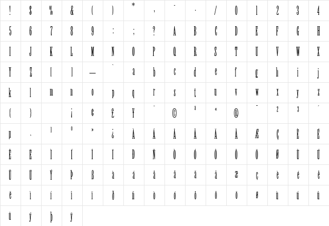 Willow Light font glyphpreview