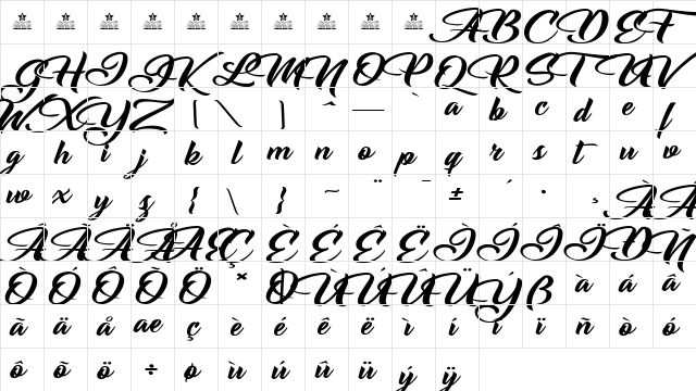 Emotional Rescue Regular font glyphpreview